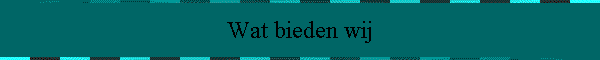 Wat bieden wij